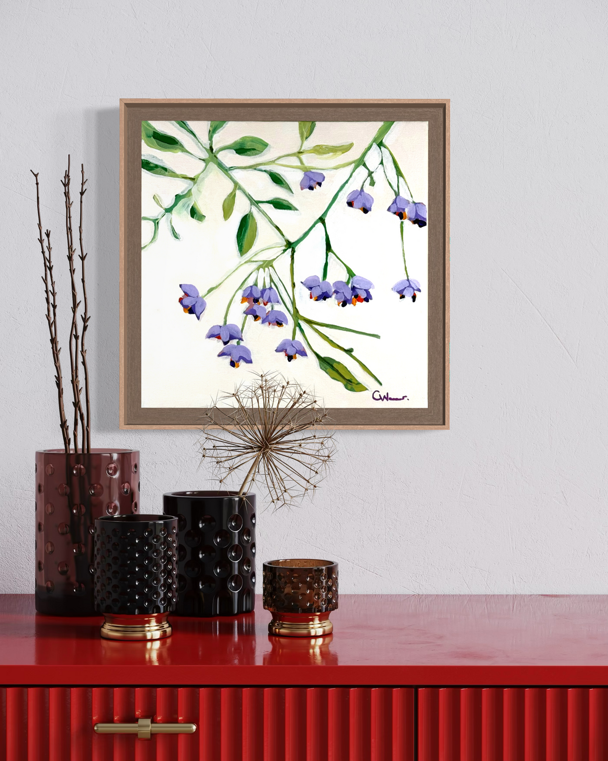 Vine and Dandy- Framed Original Painting with Certificate.