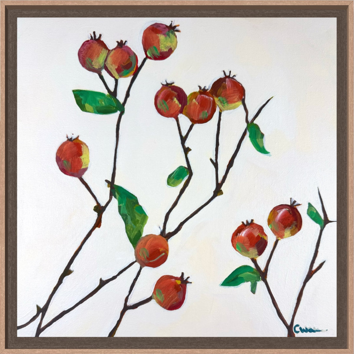 Rosehip to the Occasion- Framed Original Painting with Certificate