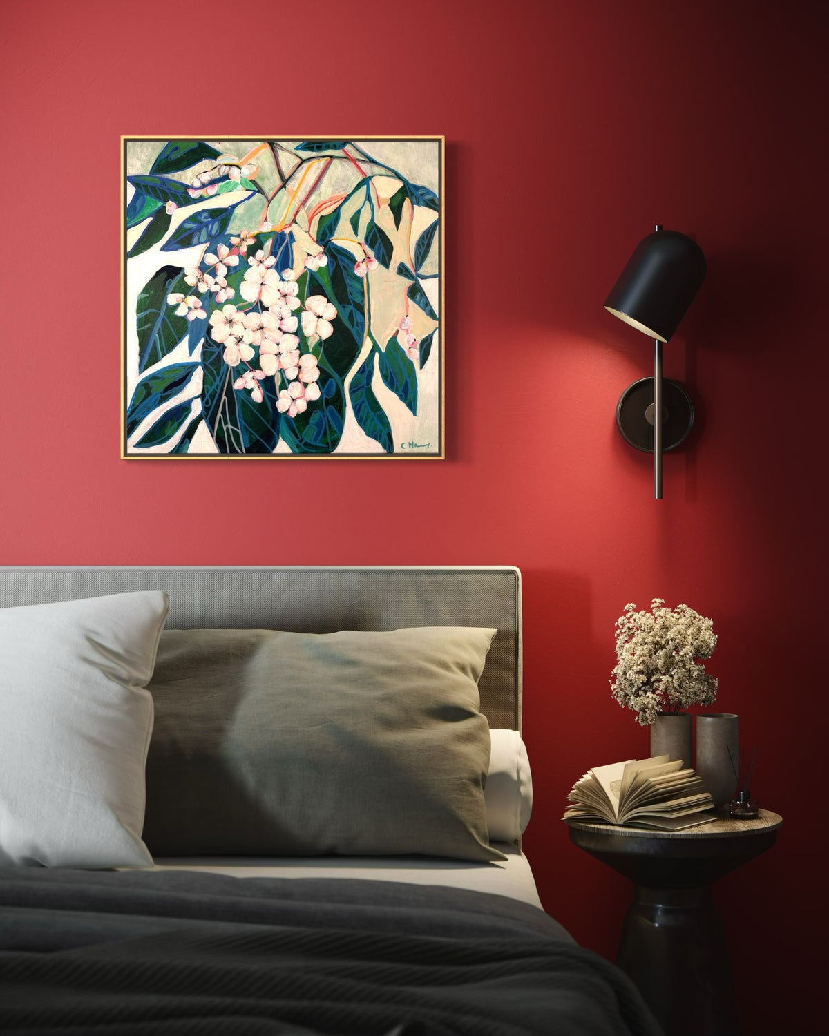 Let Begonias Be Begonias- Framed Original Painting with Certificate