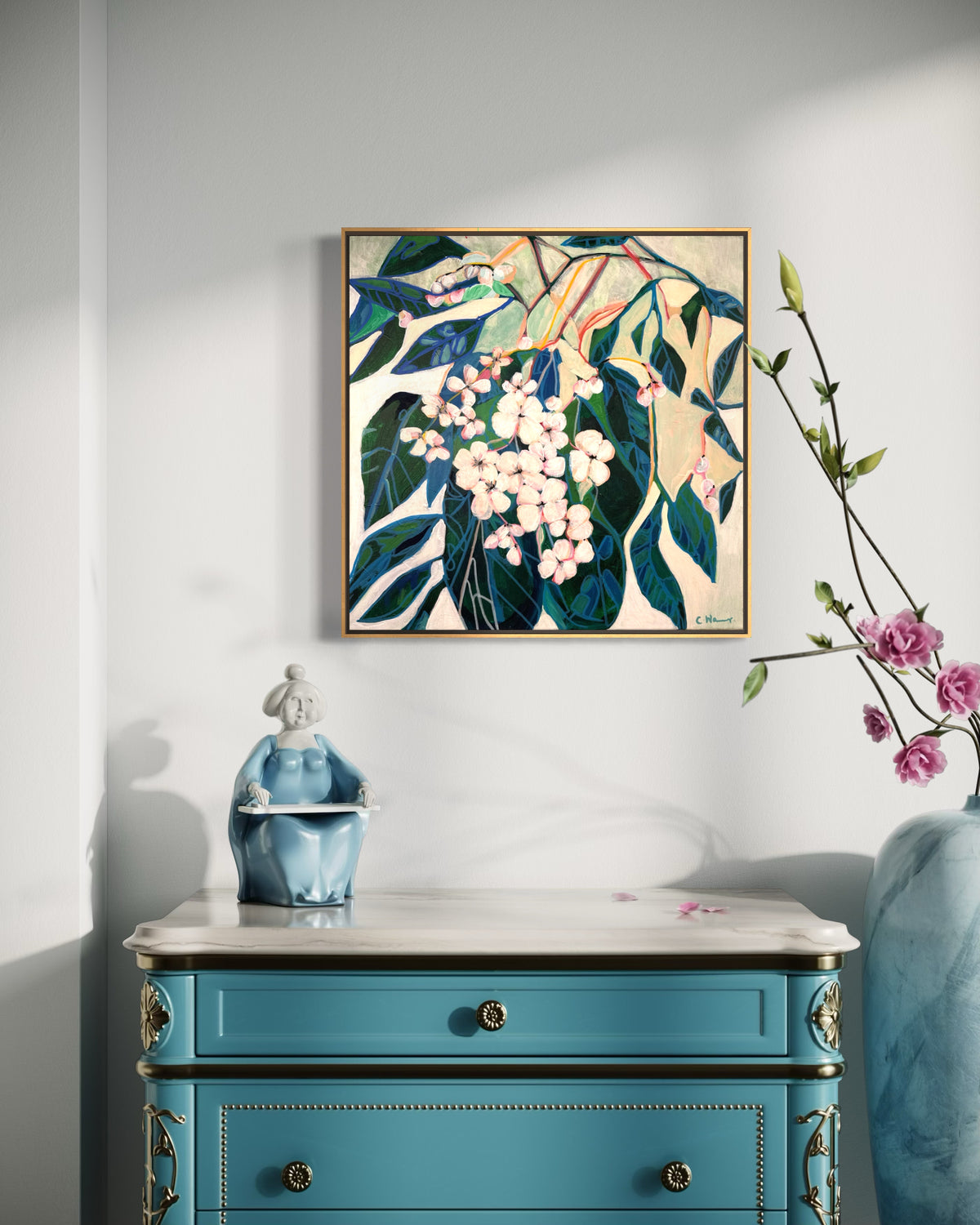 Let Begonias Be Begonias- Framed Original Painting with Certificate