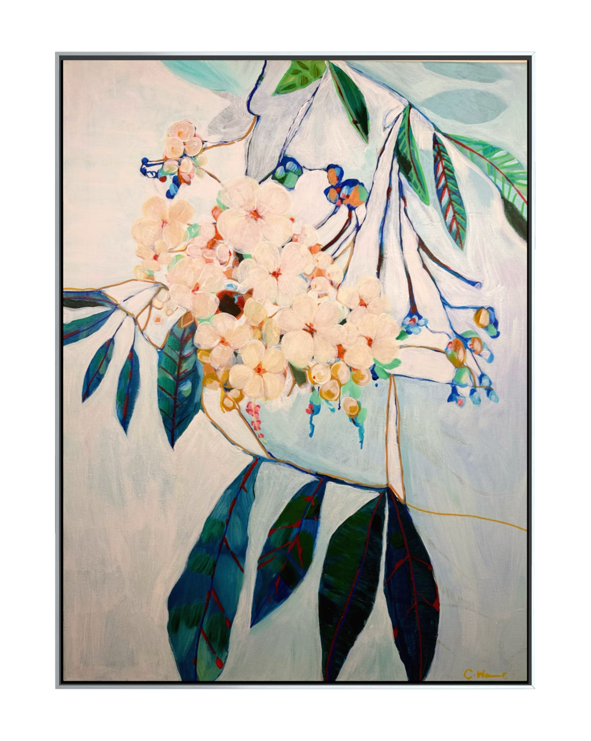 Rhapsody in Bloom- Framed Original Painting with Certificate