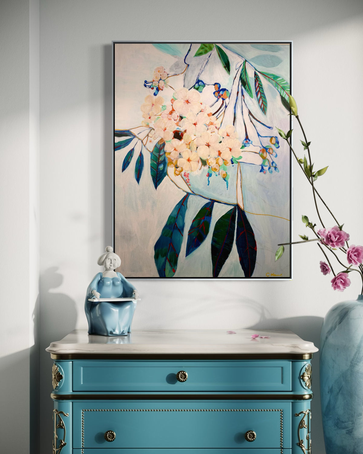 Rhapsody in Bloom- Framed Original Painting with Certificate