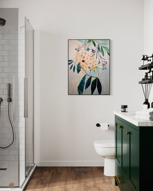 Rhapsody in Bloom- 80cm by 60cm Framed Original Painting with Certificate