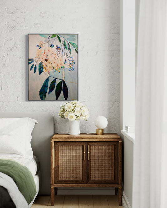 Rhapsody in Bloom- 80cm by 60cm Framed Original Painting with Certificate