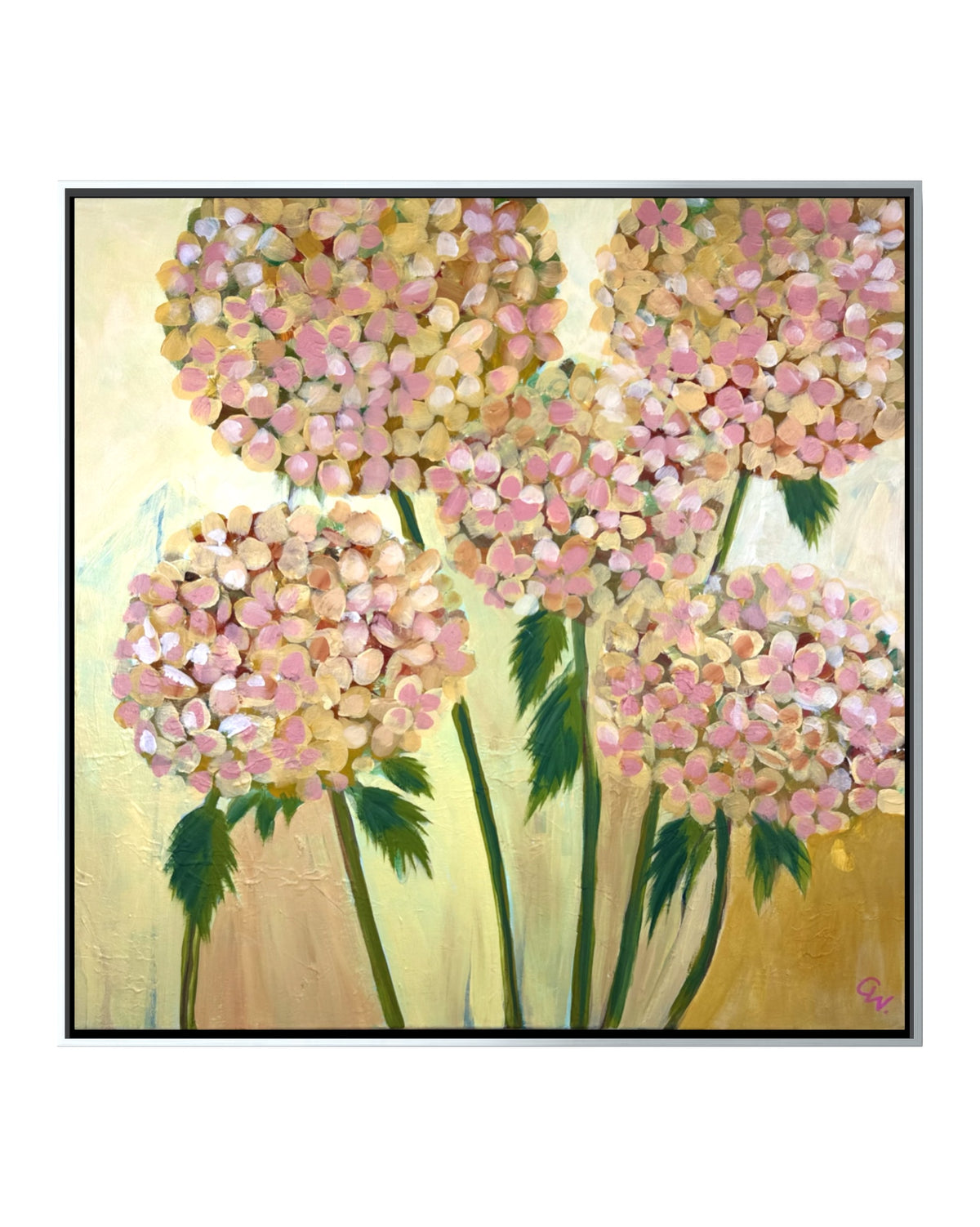 Hydrangea Management- Framed Original Painting with certificate
