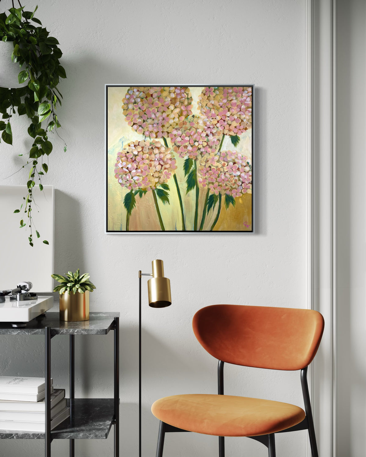 Hydrangea Management- Framed Original Painting with certificate