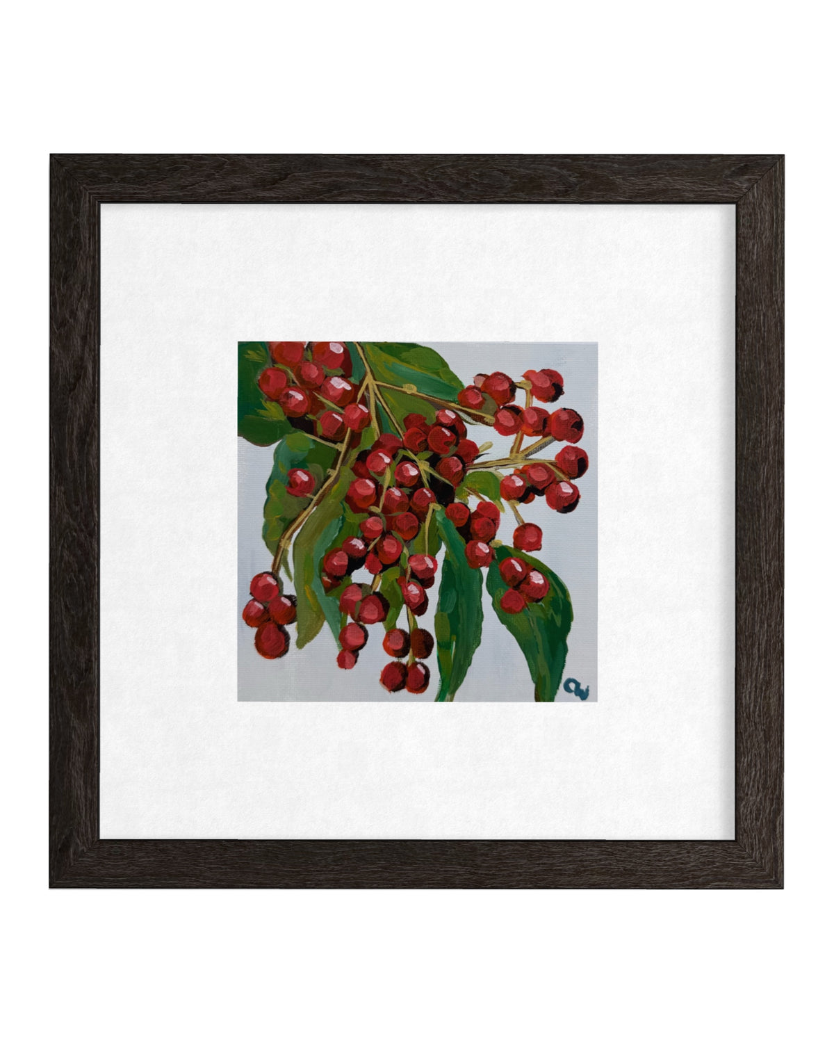 Berry and Bright- Framed Original Painting with Certificate