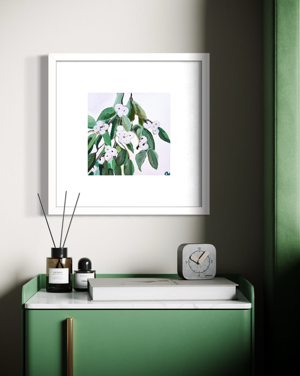 Mistletoe-tally Yours —Framed Original Painting with Certificate