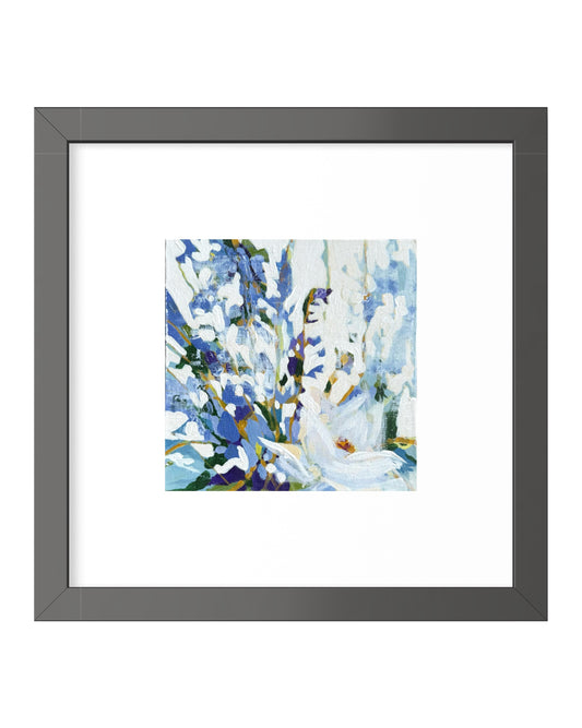 July- Larkspur and Lily- 20cm by 20cm Limited Edition Unframed Print